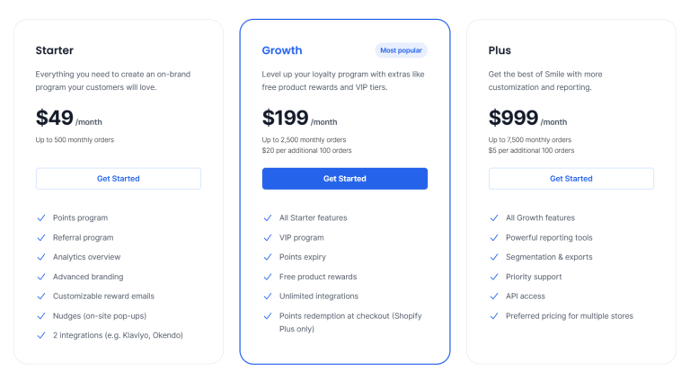 Smile Loyalty & Rewards Pricing