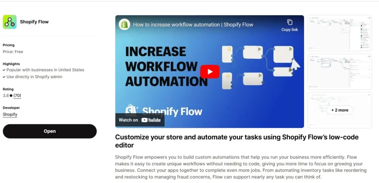 Ecommerce automation software Shopify Flow